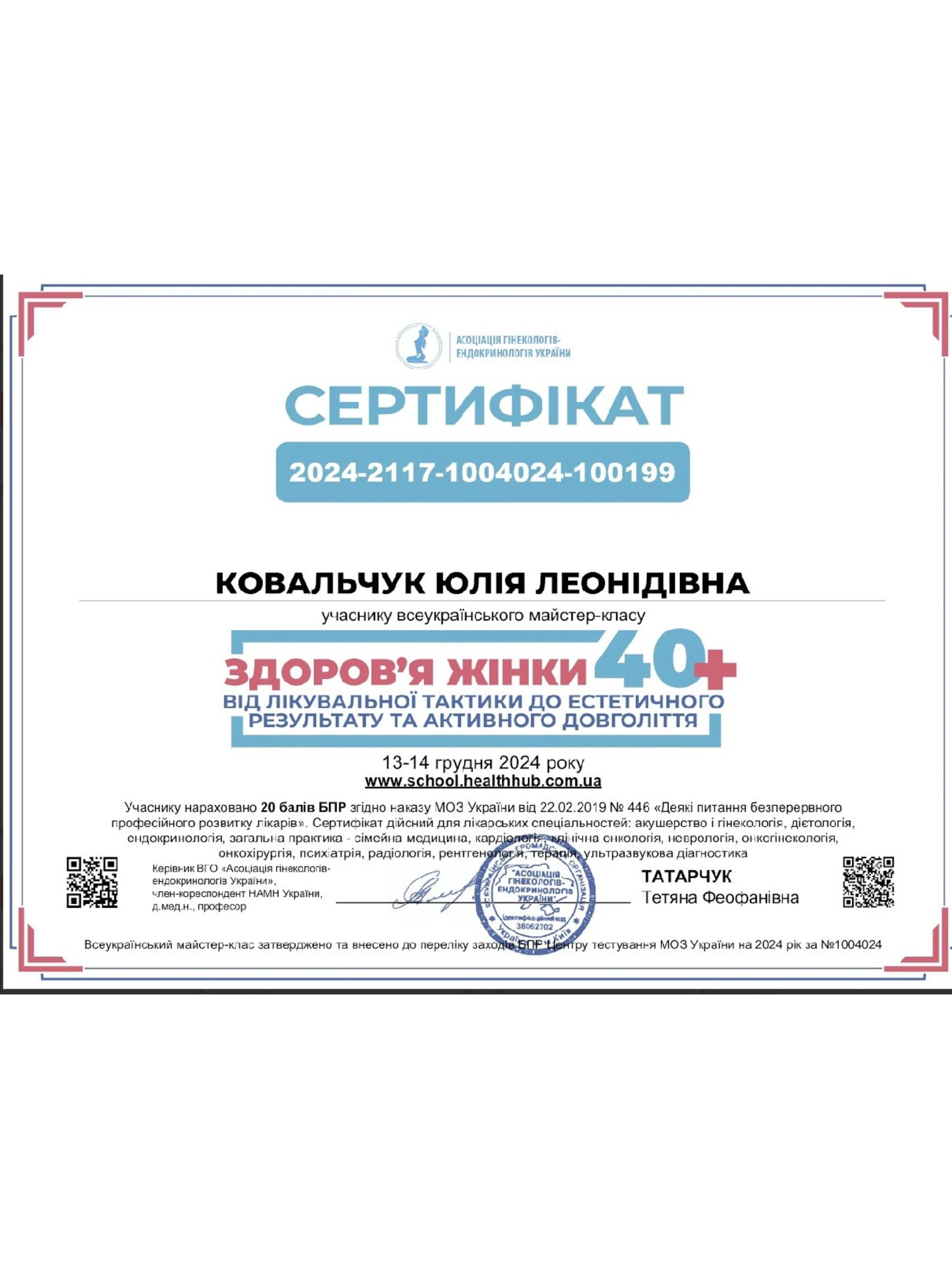 Ковальчук Юлія Леонідівна